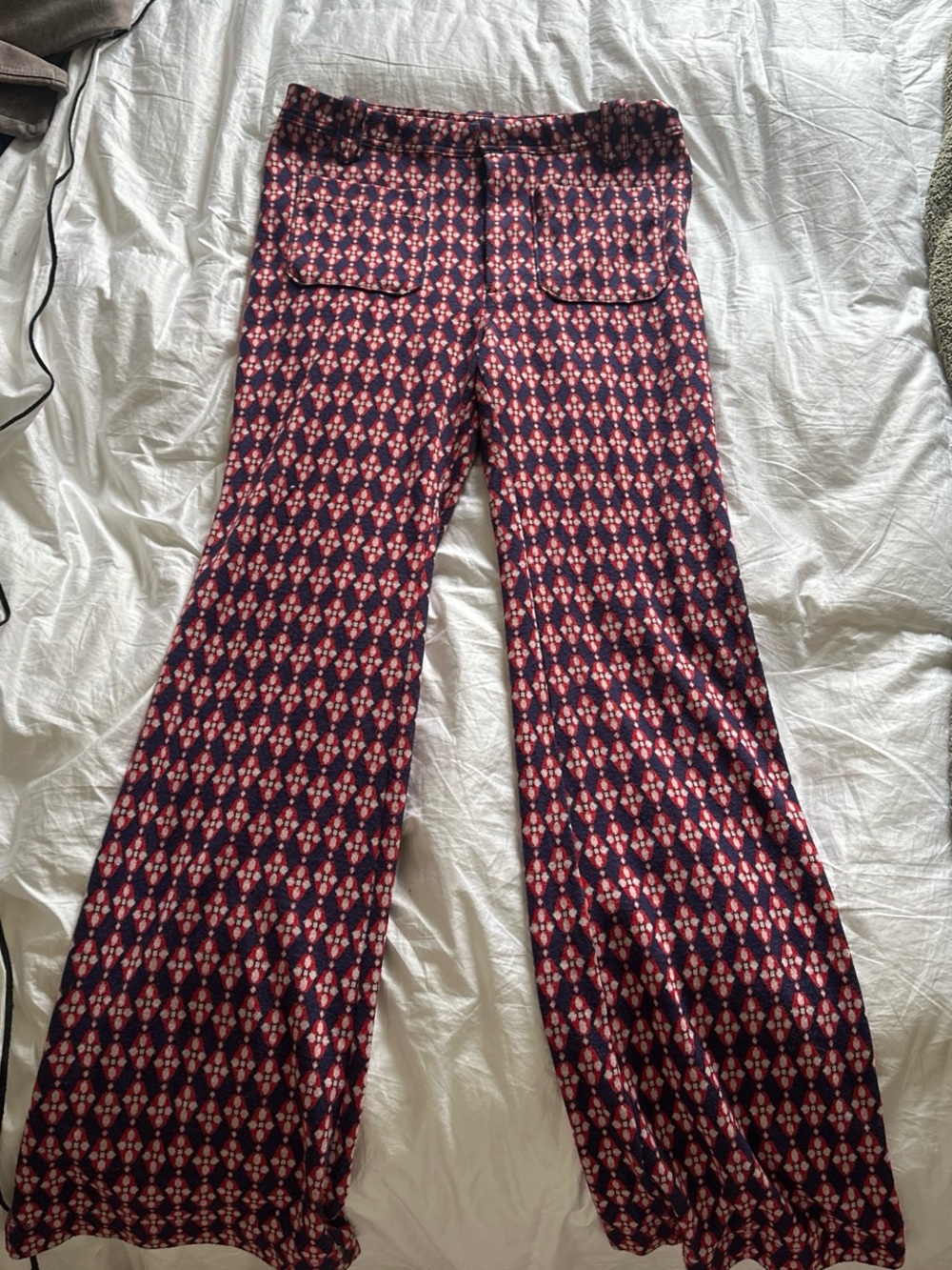 Free People Geometric Flared Dress Pants